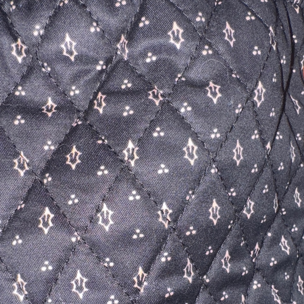 Vera Bradley Black Floral Mini Drawstring Bag - Picture 5 of 5